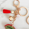 Gold Initial Charms for Keychains – Personalized Letter Add-On – White Enamel Initial Pendant – Custom Accessory for Gifts, Bags, Bracelets