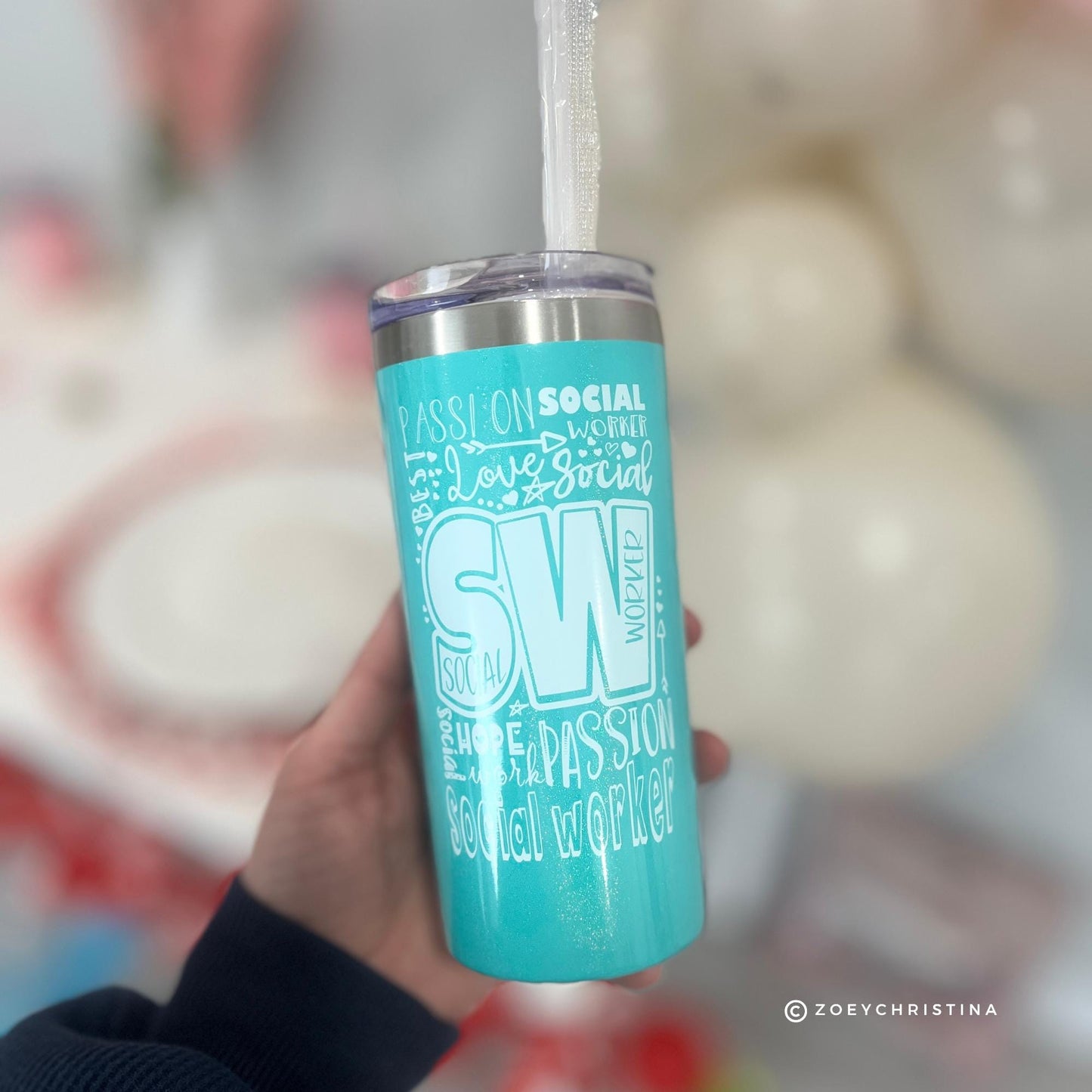 Social Worker Coffee Tumbler: Social Work Gift,  SW Passion Cup