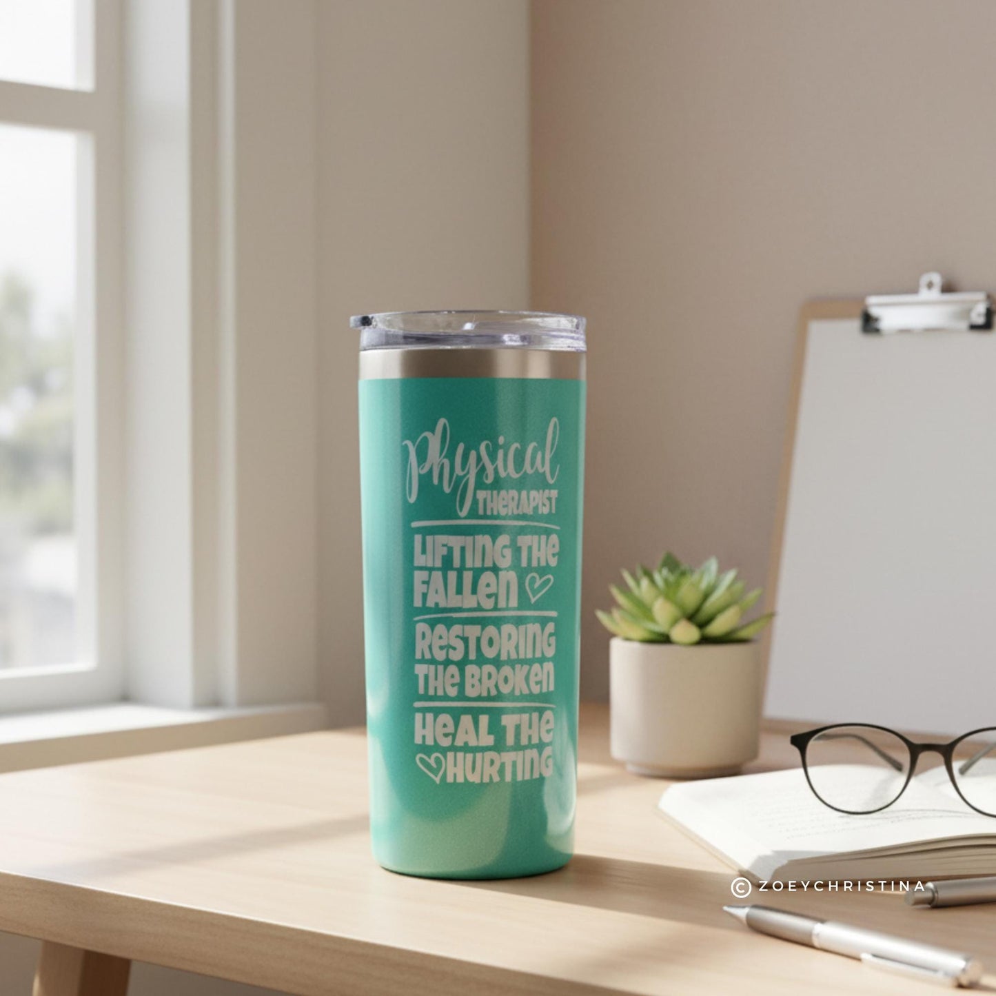 Physical Therapist Coffee Tumbler: Gift for Physical Therapy Assistant, PT Student, Rehab Staff