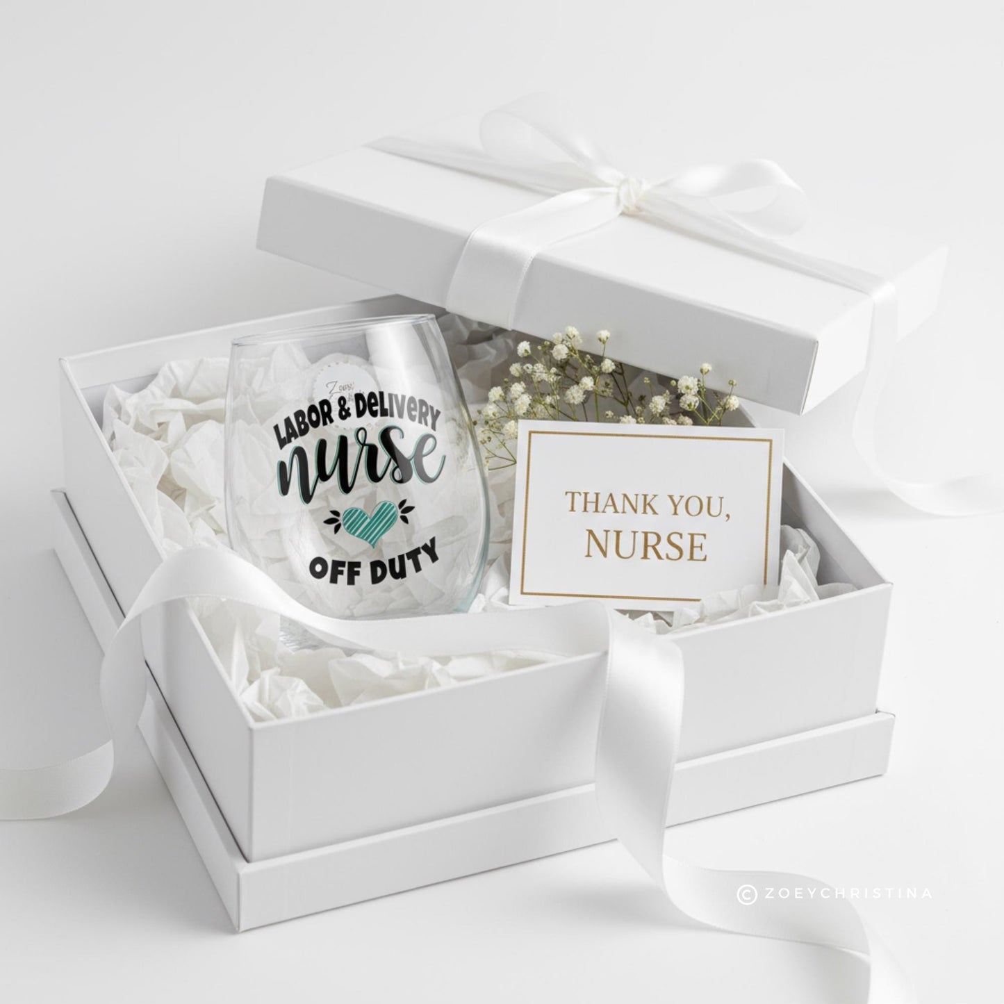 Labor and Delivery Nurse Wine Glass: Off Duty or Retirement Gift