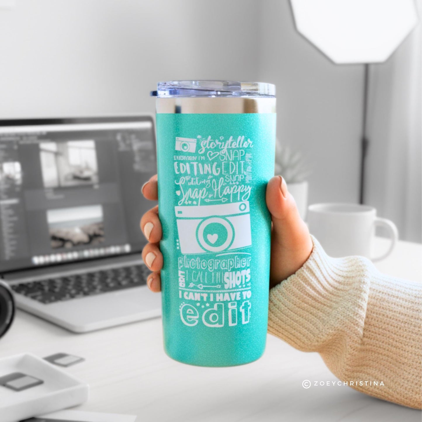 Photographer Travel Coffee Tumbler – Editing Coffee Cup, Gift for photography