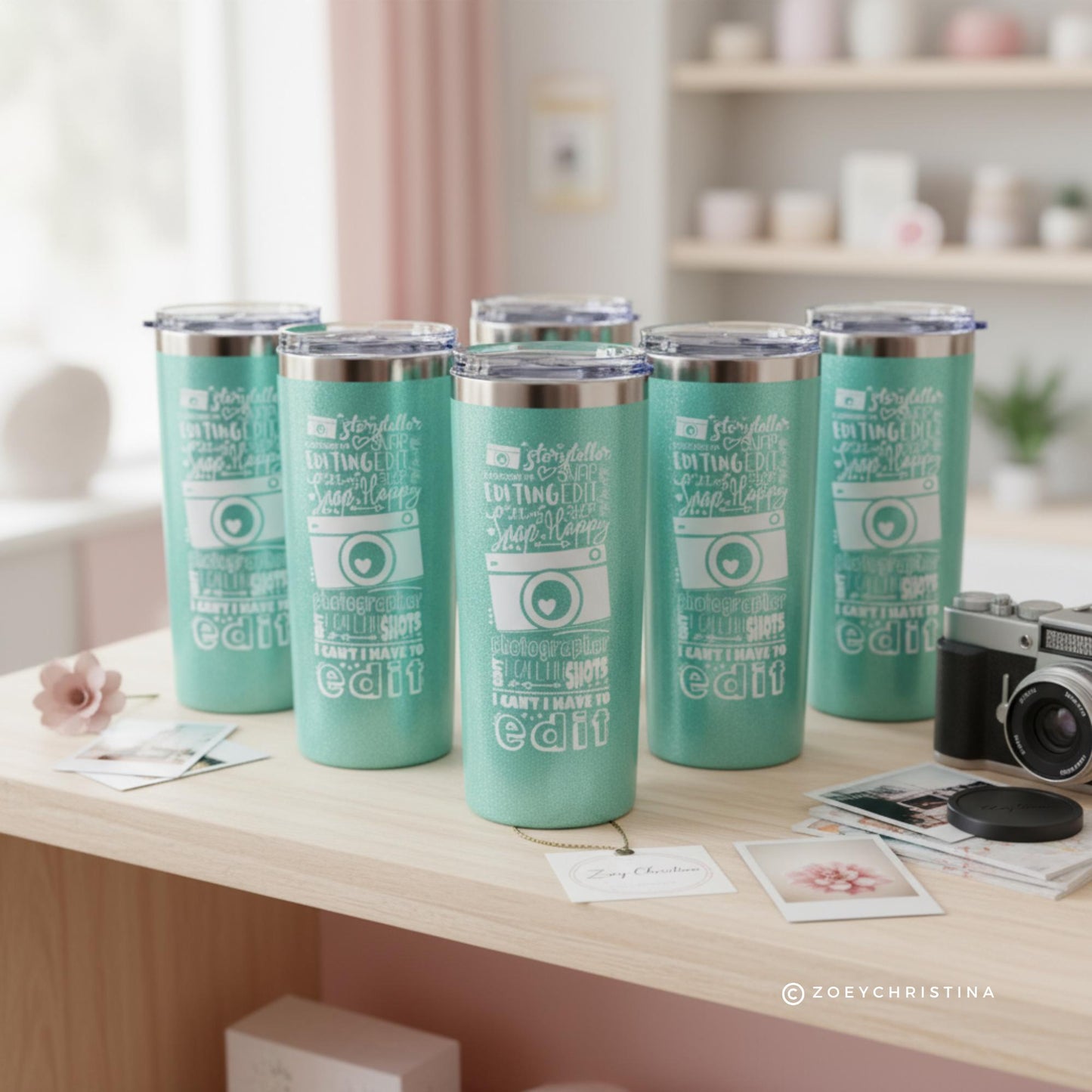 Photographer Travel Coffee Tumbler – Editing Coffee Cup, Gift for photography