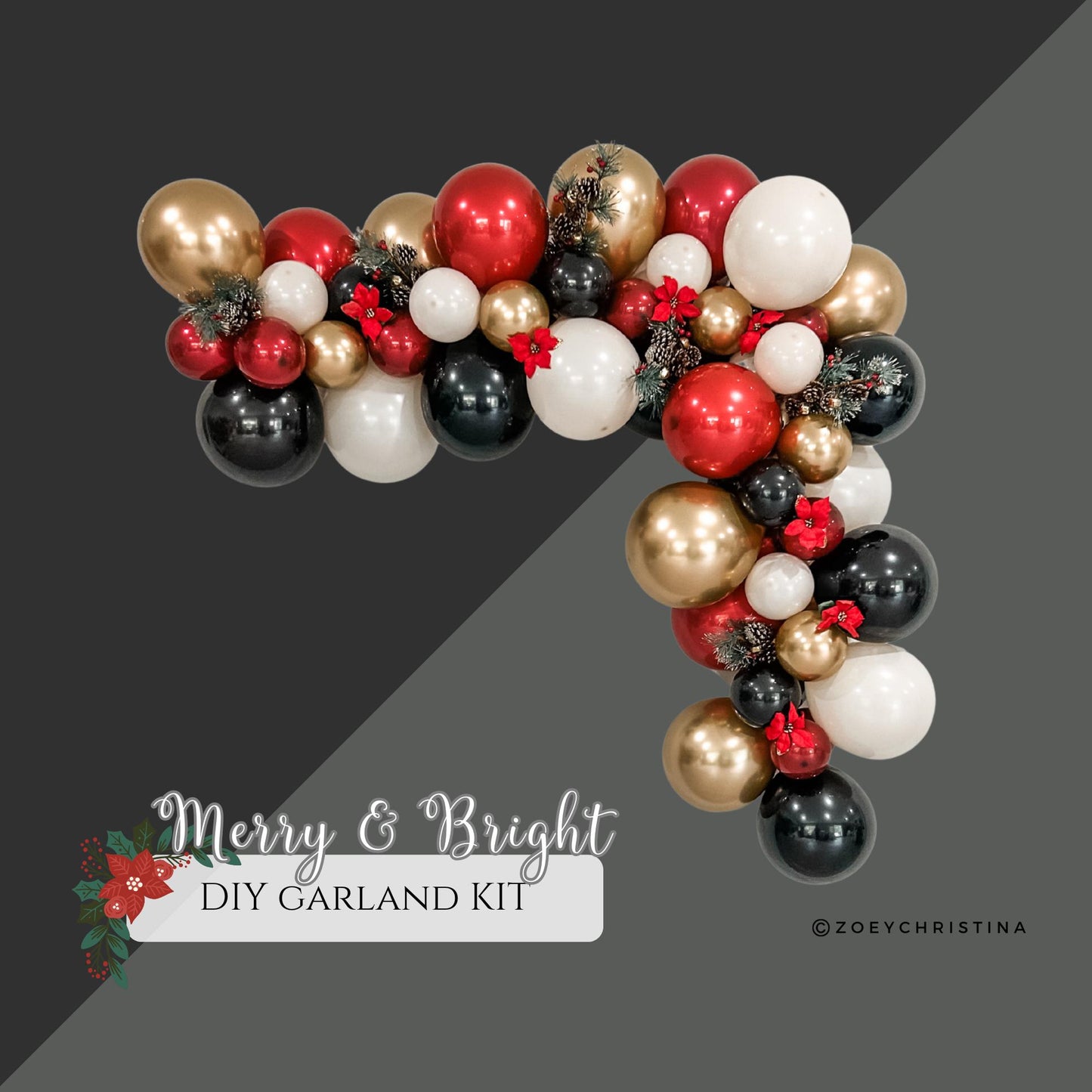 A Merry Little Engagement Banner Kit: Holiday Engagement Party Decorations