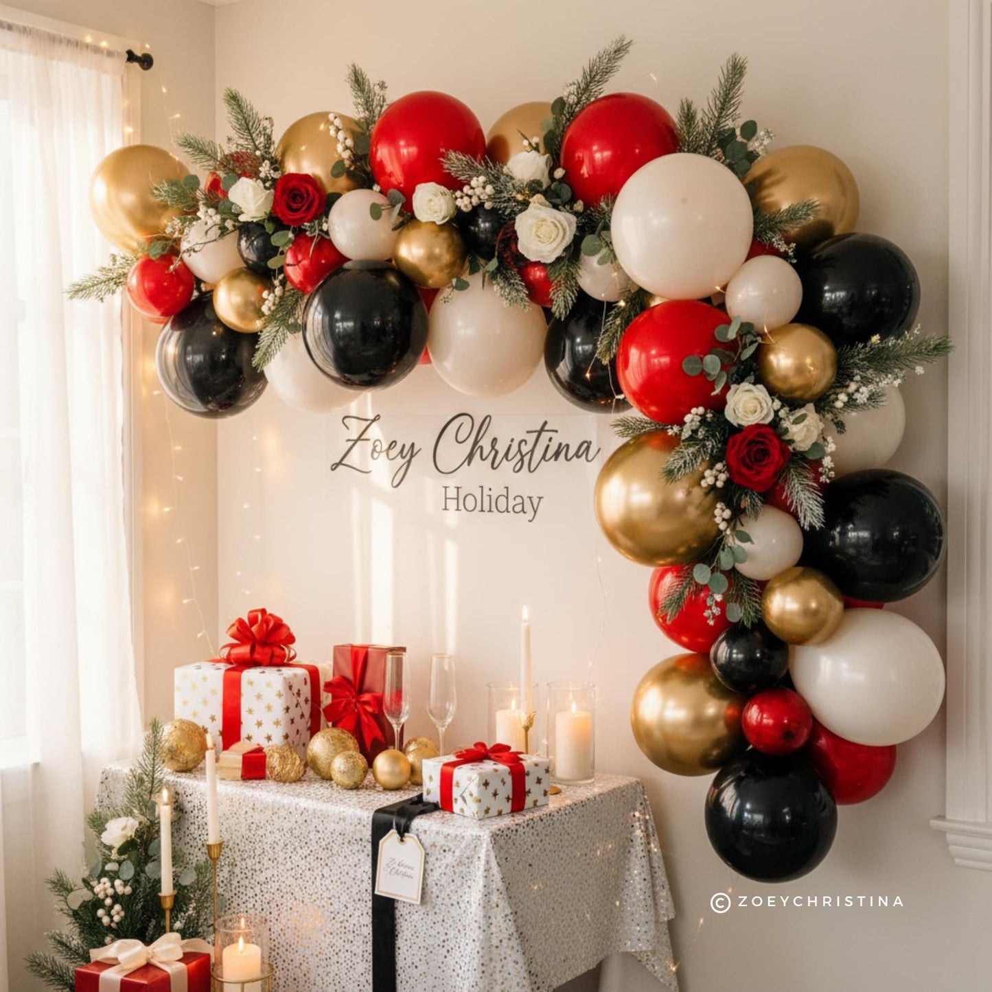 A Merry Little Engagement Banner Kit: Holiday Engagement Party Decorations