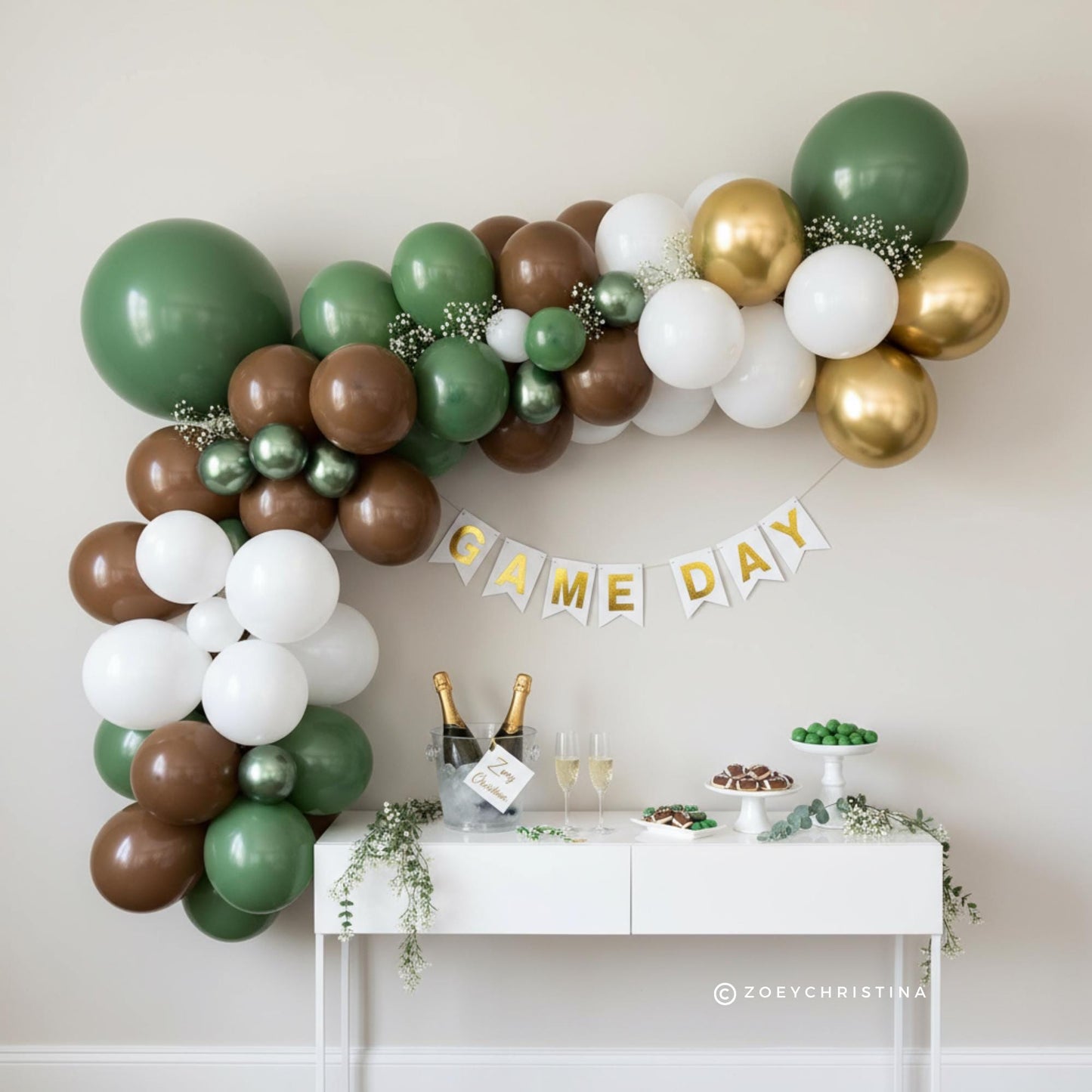 Football Balloon Garland Kit: Game Day Party Tailgate Decor