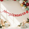 Merry & Engaged Engagement Banner: Holiday Bachelorette Sign