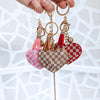 Rhinestone Heart Keychain: Sparkly Purse Charm with Tassel