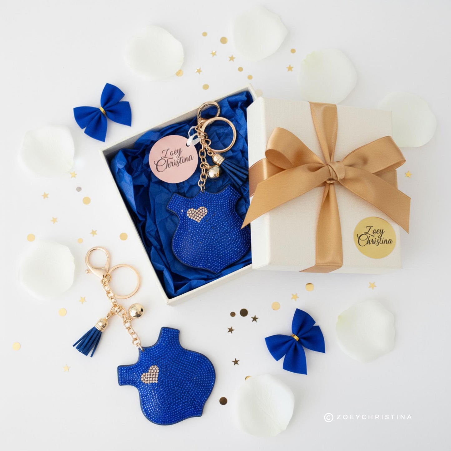 Police Badge Keychain: Law Enforcement Support Gift for LEO Spouses & Moms