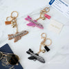 Airplane Bag Charm Keychain: Flight Attendant Gift, Travel Lover Accessory