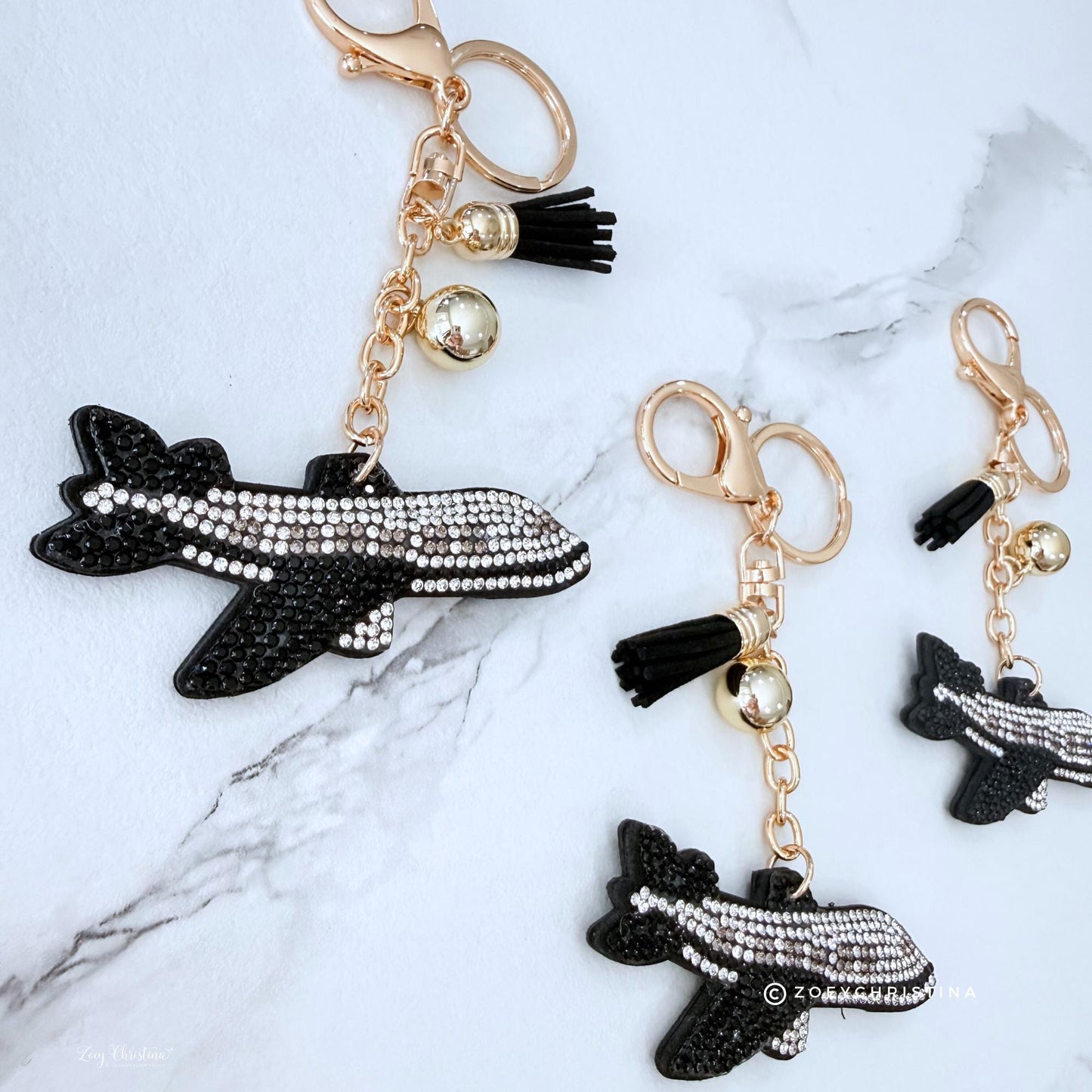 Airplane Bag Charm Keychain: Flight Attendant Gift, Travel Lover Accessory