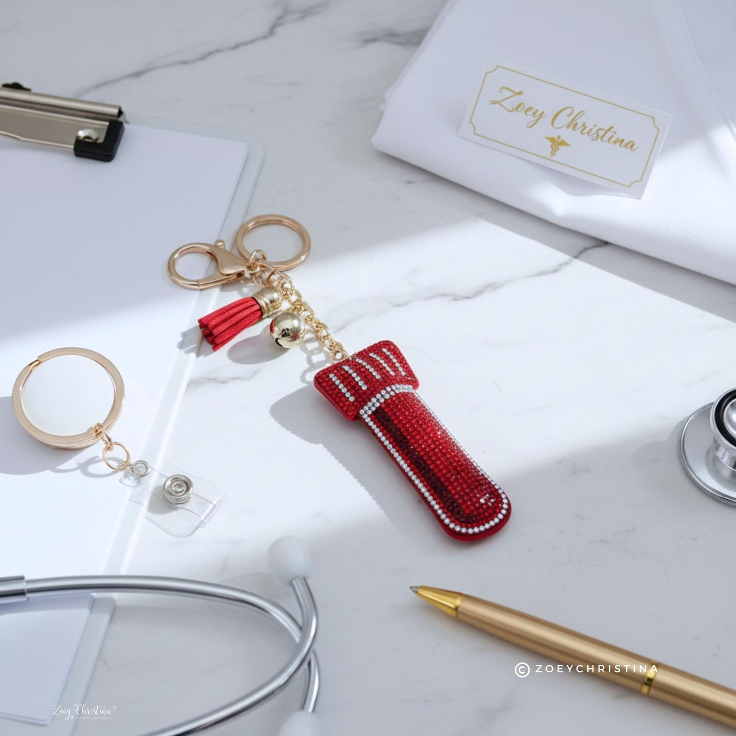 Blood Vial Keychain for Phlebotomy: Medical Lab Tech Or Nurse