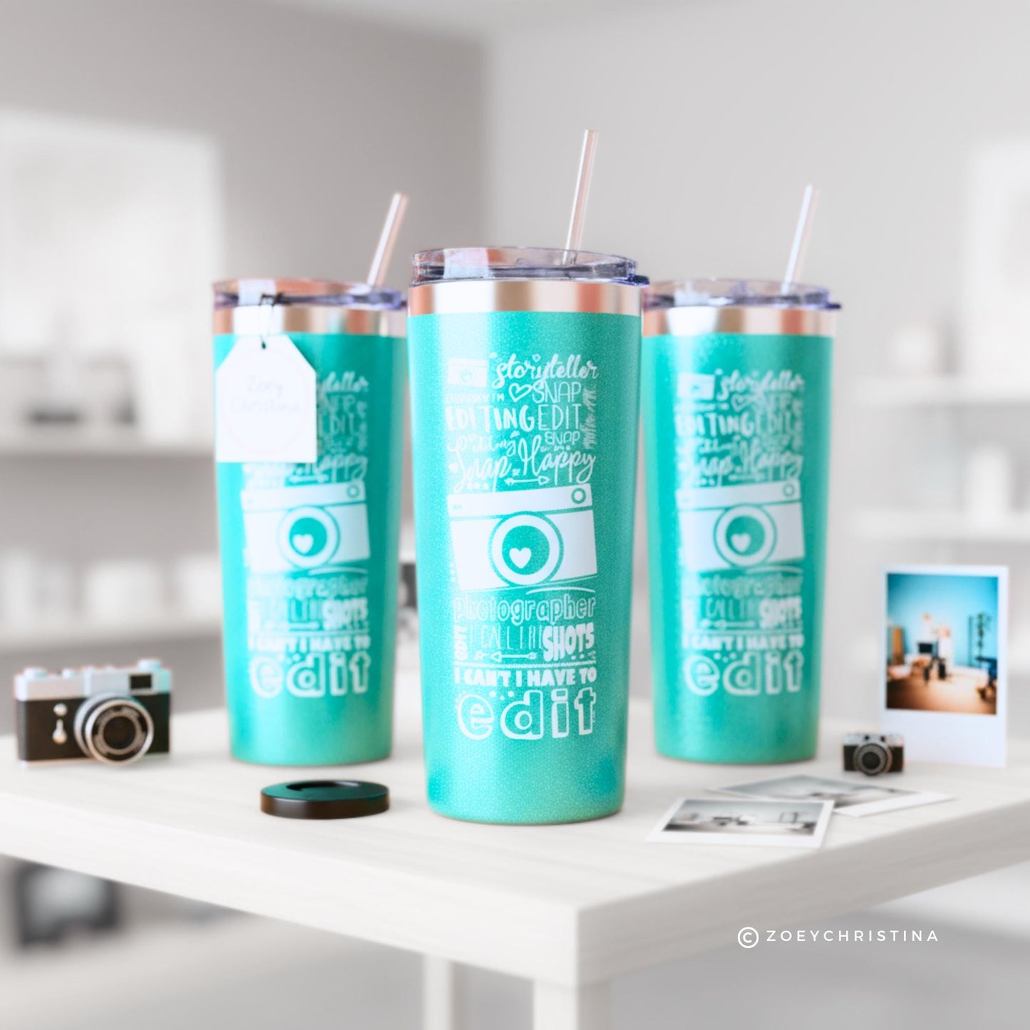 Photographer Travel Coffee Tumbler – Editing Coffee Cup, Gift for photography