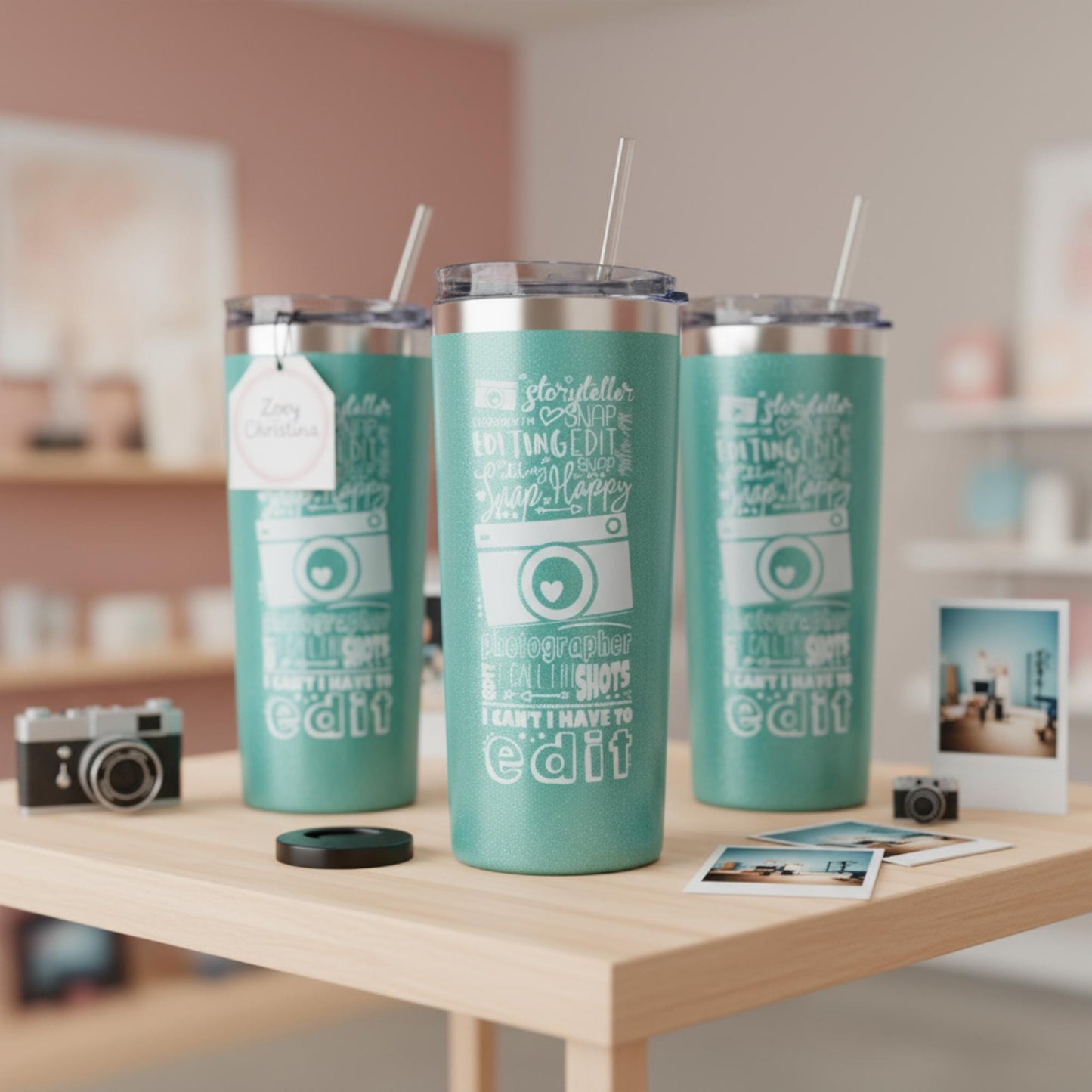 Photographer Travel Coffee Tumbler – Editing Coffee Cup, Gift for photography