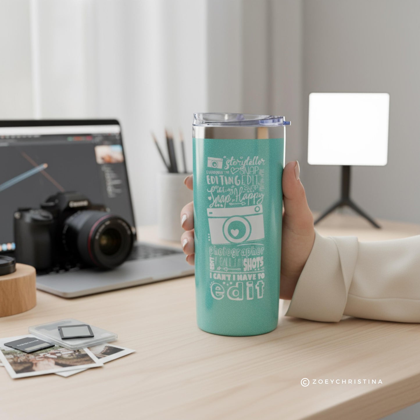 Photographer Travel Coffee Tumbler – Editing Coffee Cup, Gift for photography