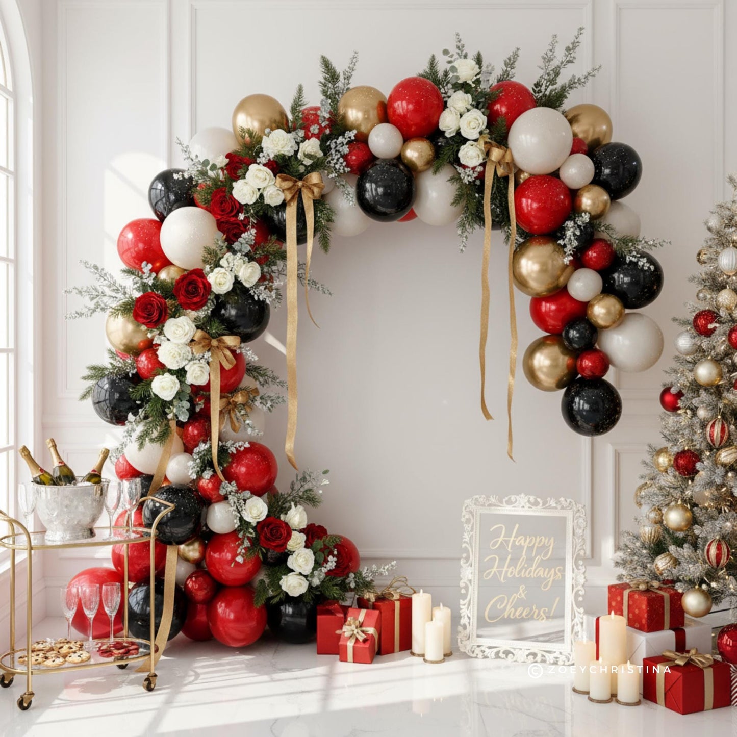 A Merry Little Engagement Banner Kit: Holiday Engagement Party Decorations