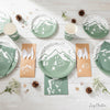 Camping Bachelorette Party Decorations: Plates, Cups, Napkins, Cutlery