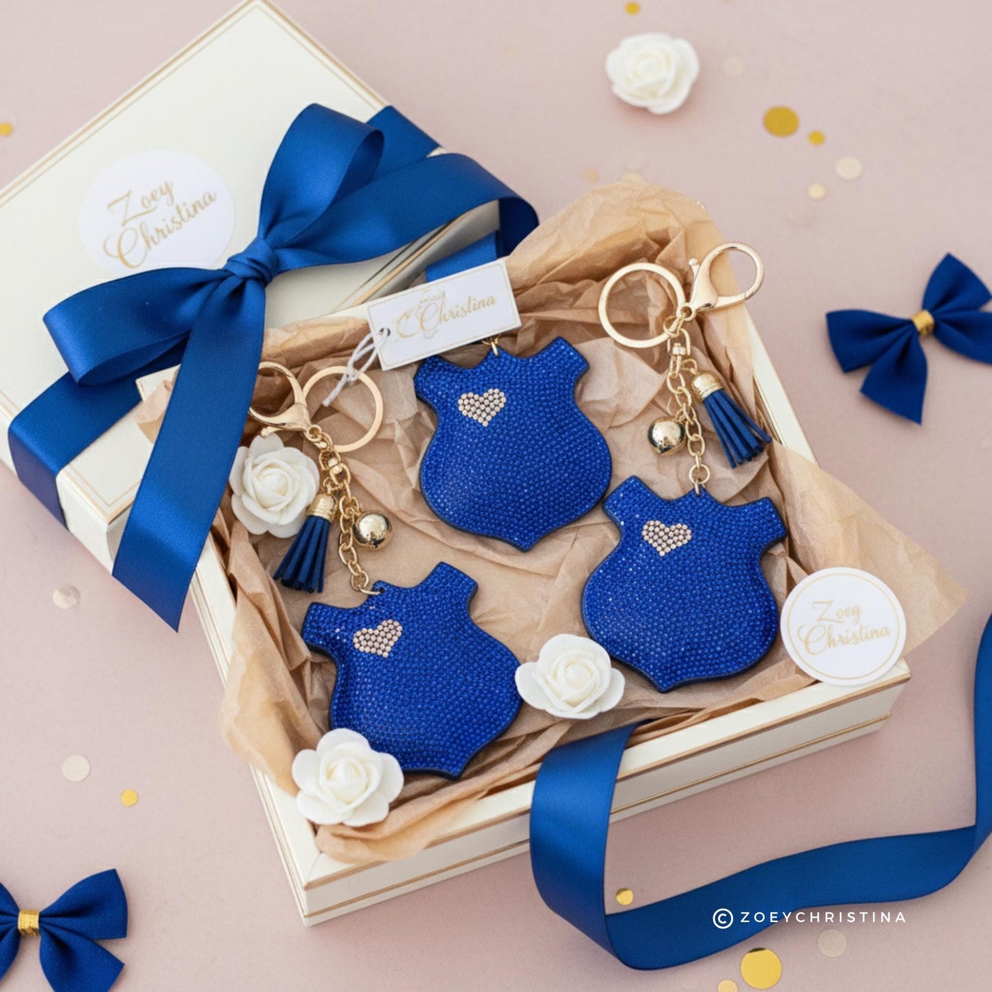 Police Badge Keychain: Law Enforcement Support Gift for LEO Spouses & Moms