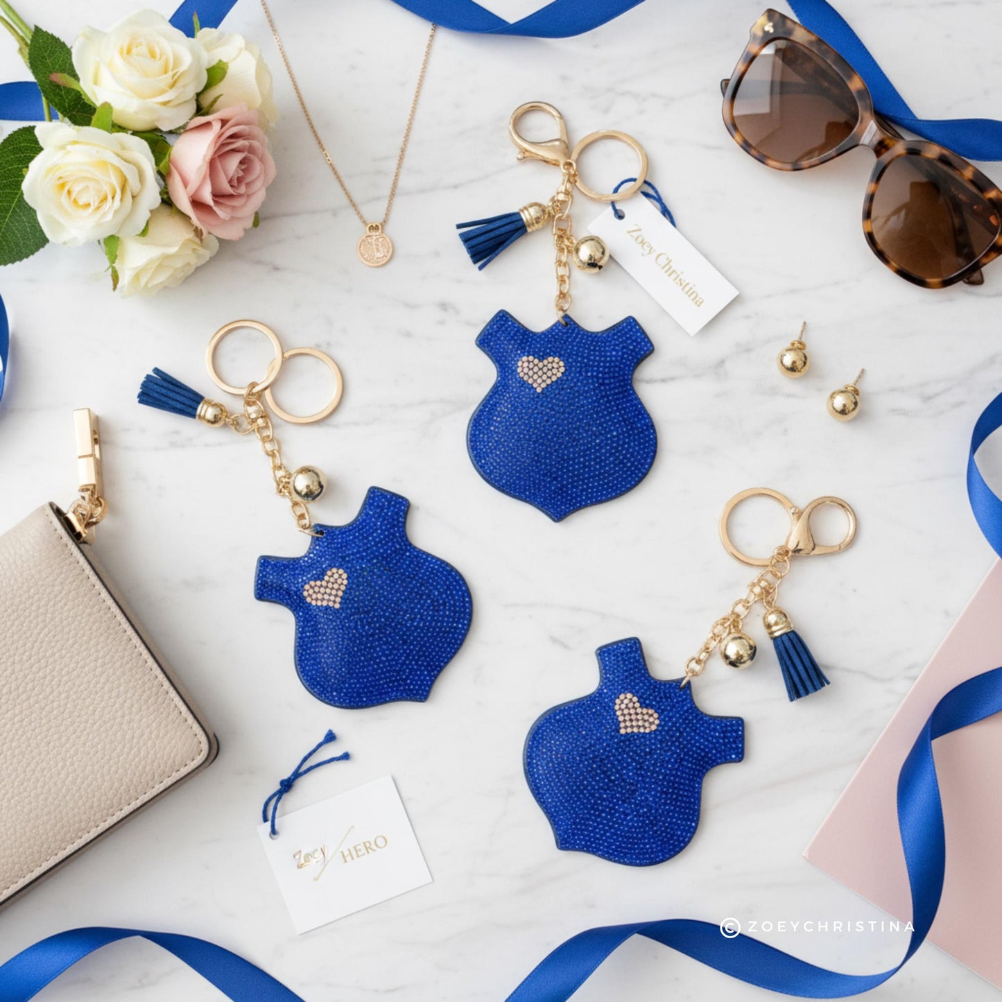 Police Badge Keychain: Law Enforcement Support Gift for LEO Spouses & Moms