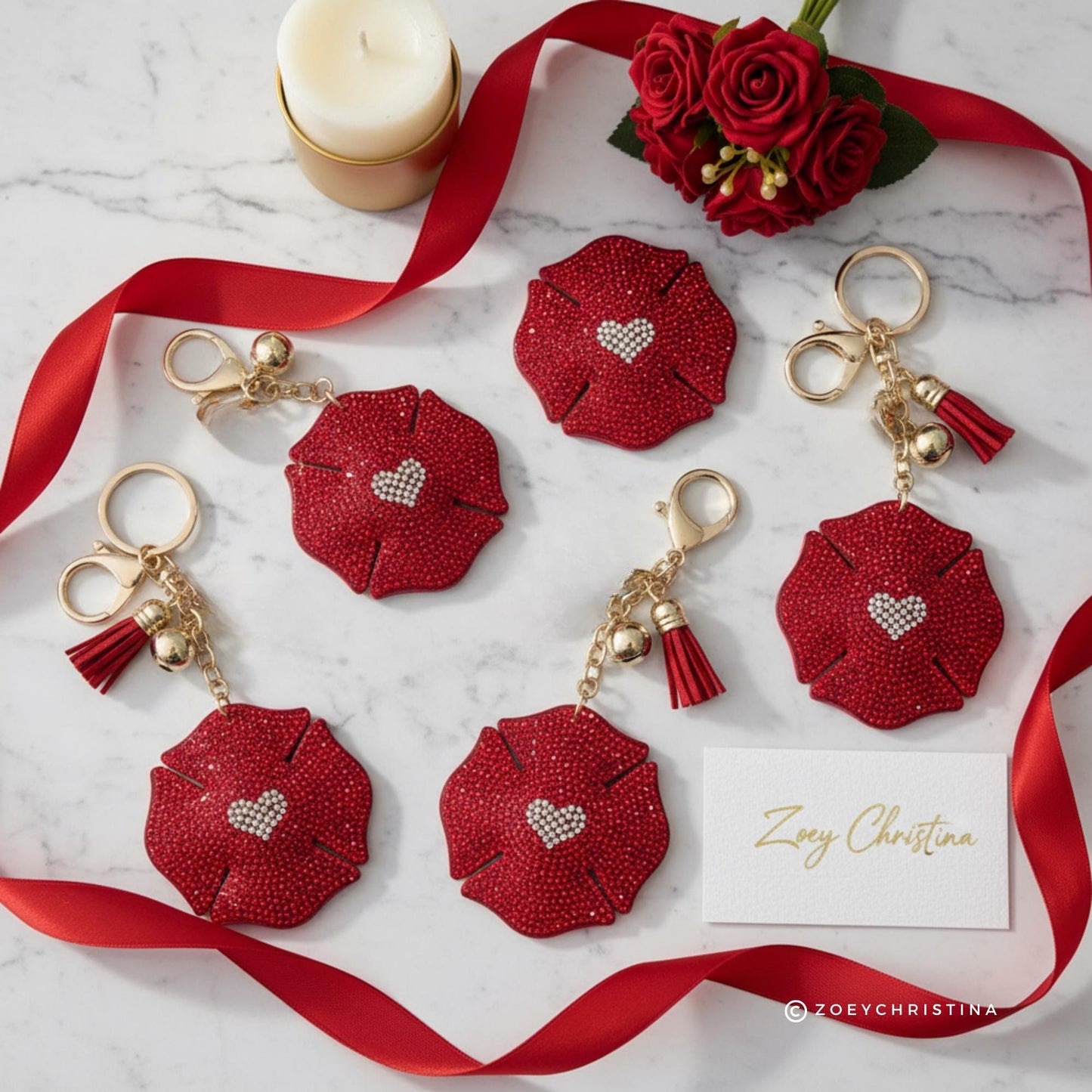 Fire Wife Badge Keychain: Firefighter Maltese Bag charm gift