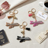 Airplane Bag Charm Keychain: Flight Attendant Gift, Travel Lover Accessory