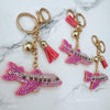 Airplane Bag Charm Keychain: Flight Attendant Gift, Travel Lover Accessory