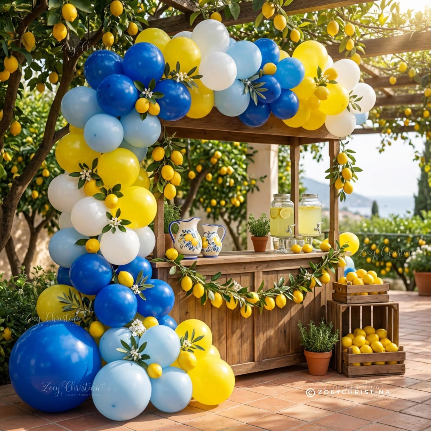 Amalfi Lemon Balloon Garland Kit • Italian Summer Theme Balloons