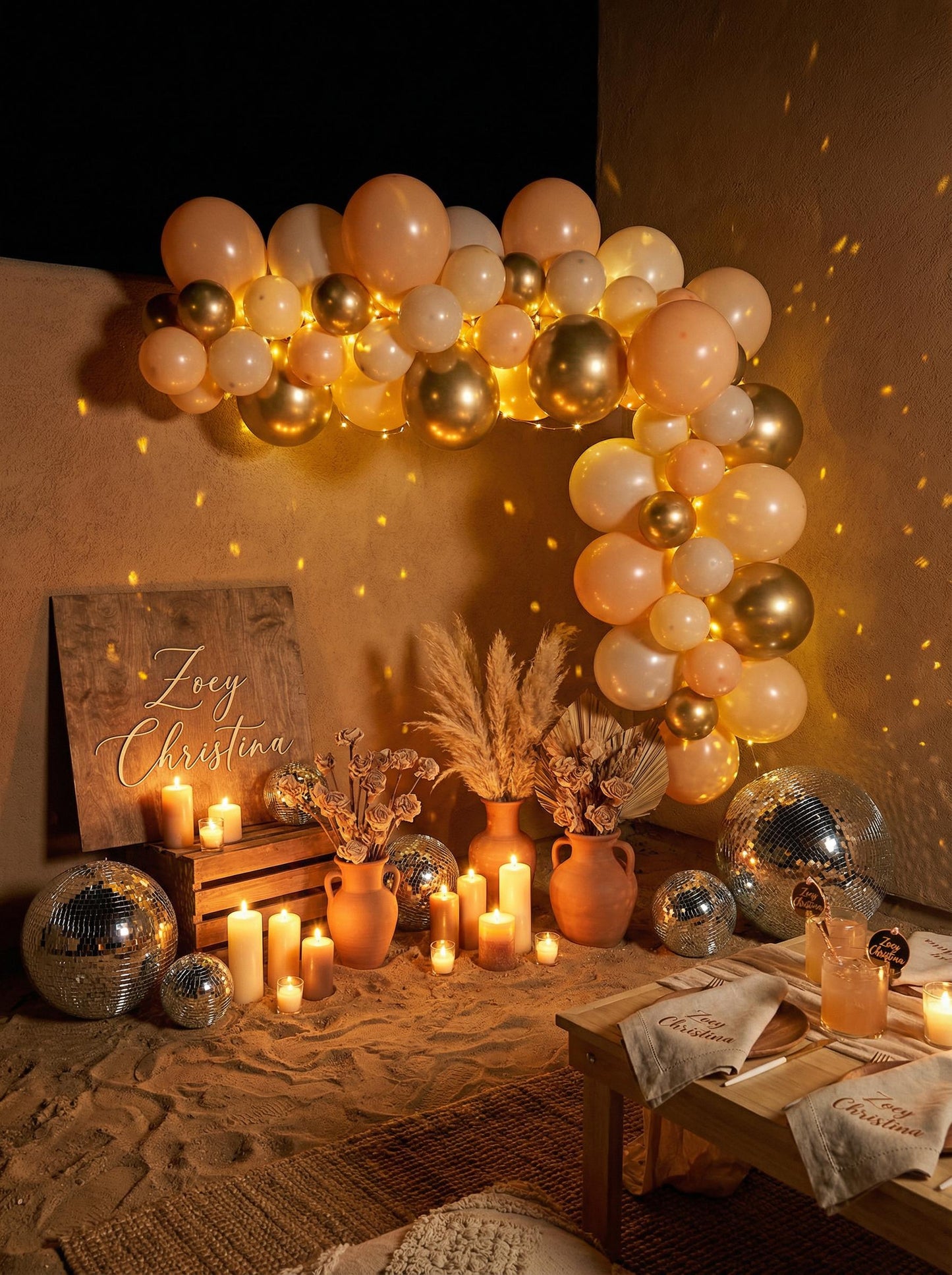 Desert Disco Balloon Garland Kit • Scottsdale Bachelorette Party Decor