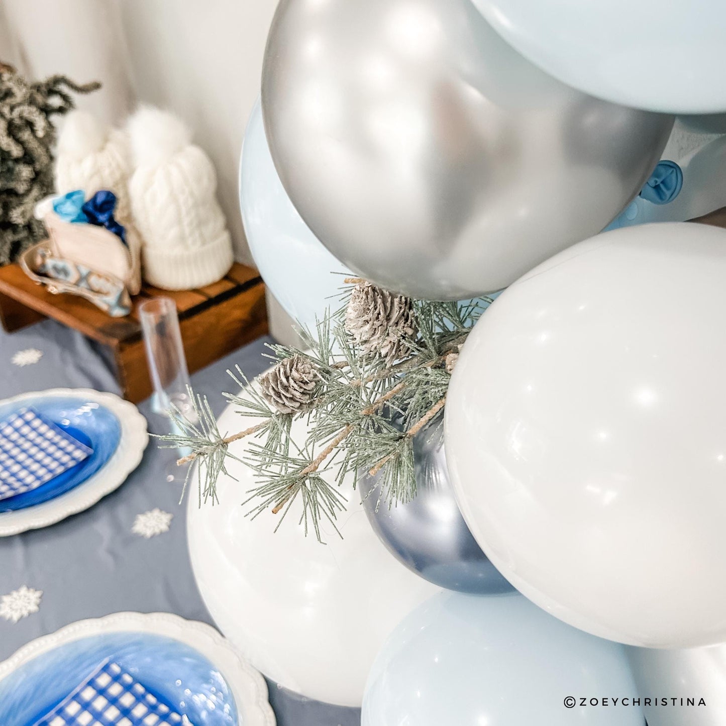 Apres Ski bachelorette decor Balloon Garland Kit: Winter Resort themed Decor