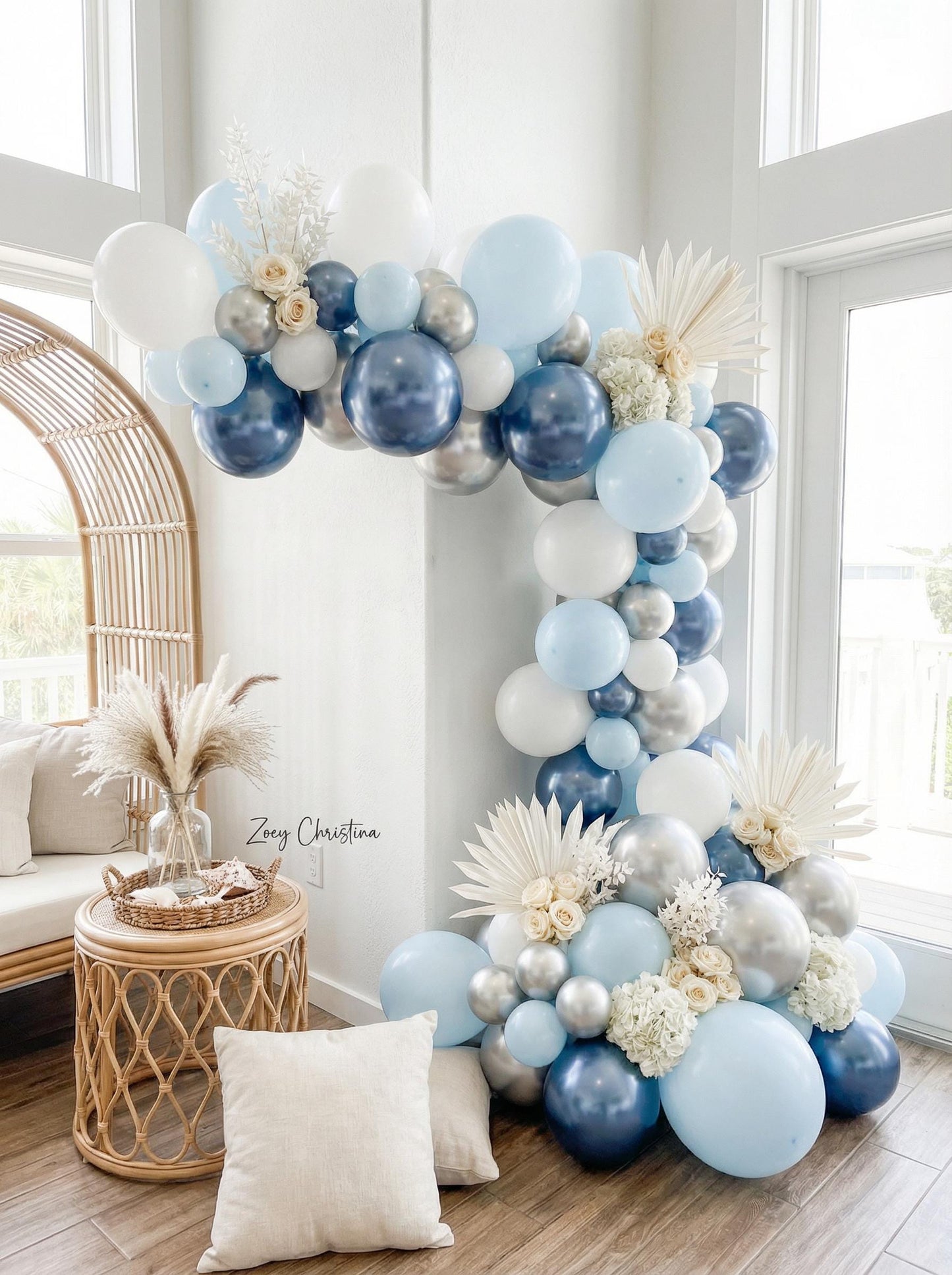 Seaside Coastal Balloon Garland Kit: Beach Party Ocean Themed Decor