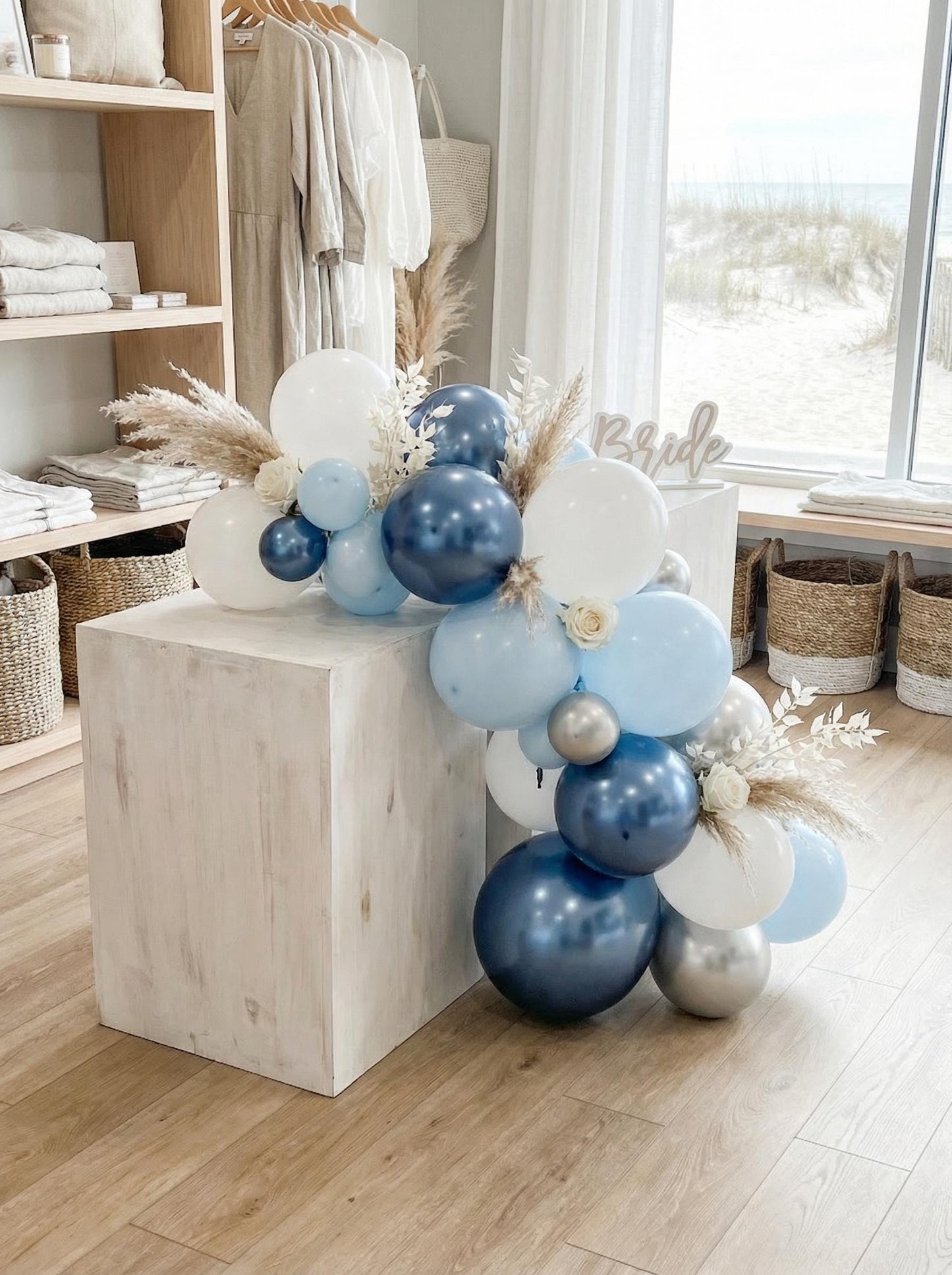 Seaside Coastal Balloon Garland Kit: Beach Party Ocean Themed Decor