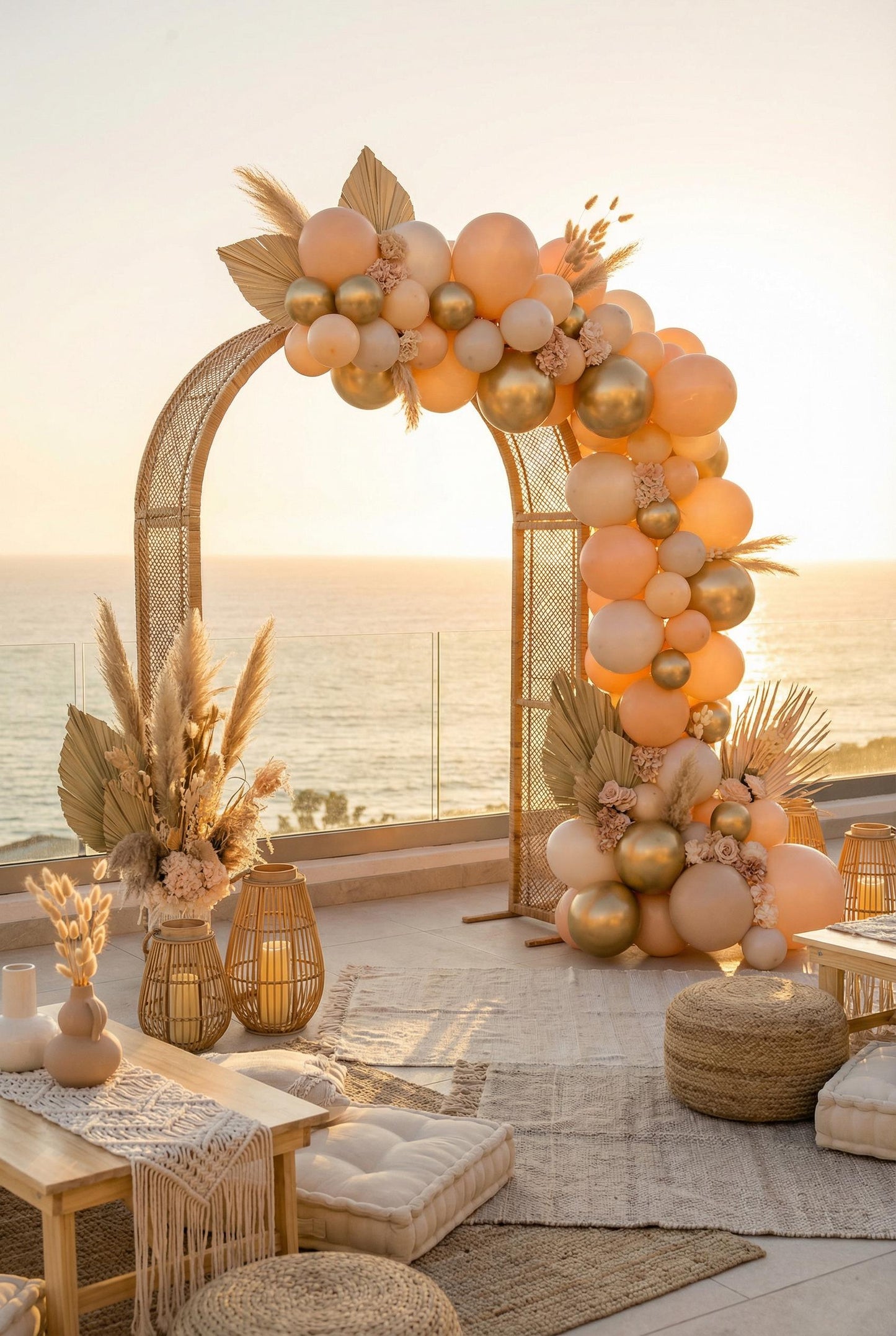Golden Hour Balloon Garland Kit: Warm Sunset Themed Party Decor
