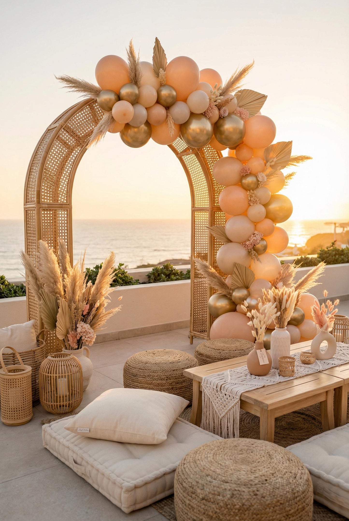 Golden Hour Balloon Garland Kit: Warm Sunset Themed Party Decor