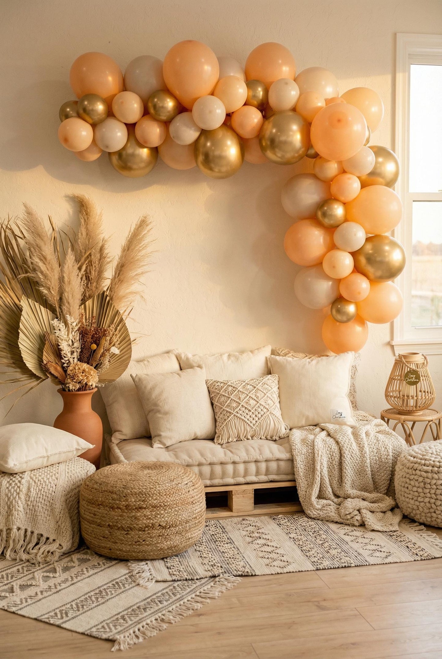 Golden Hour Balloon Garland Kit: Warm Sunset Themed Party Decor