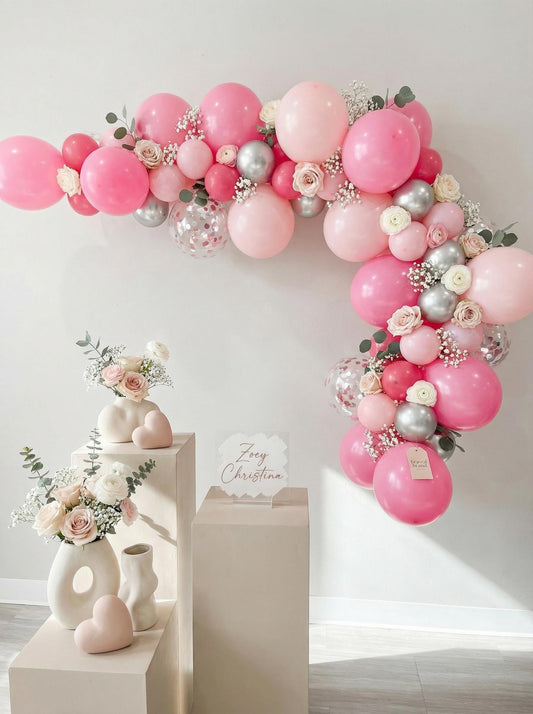 Pink Doll House Balloon Garland Kit: Dollhouse or Valentine’s Day Balloon Arch