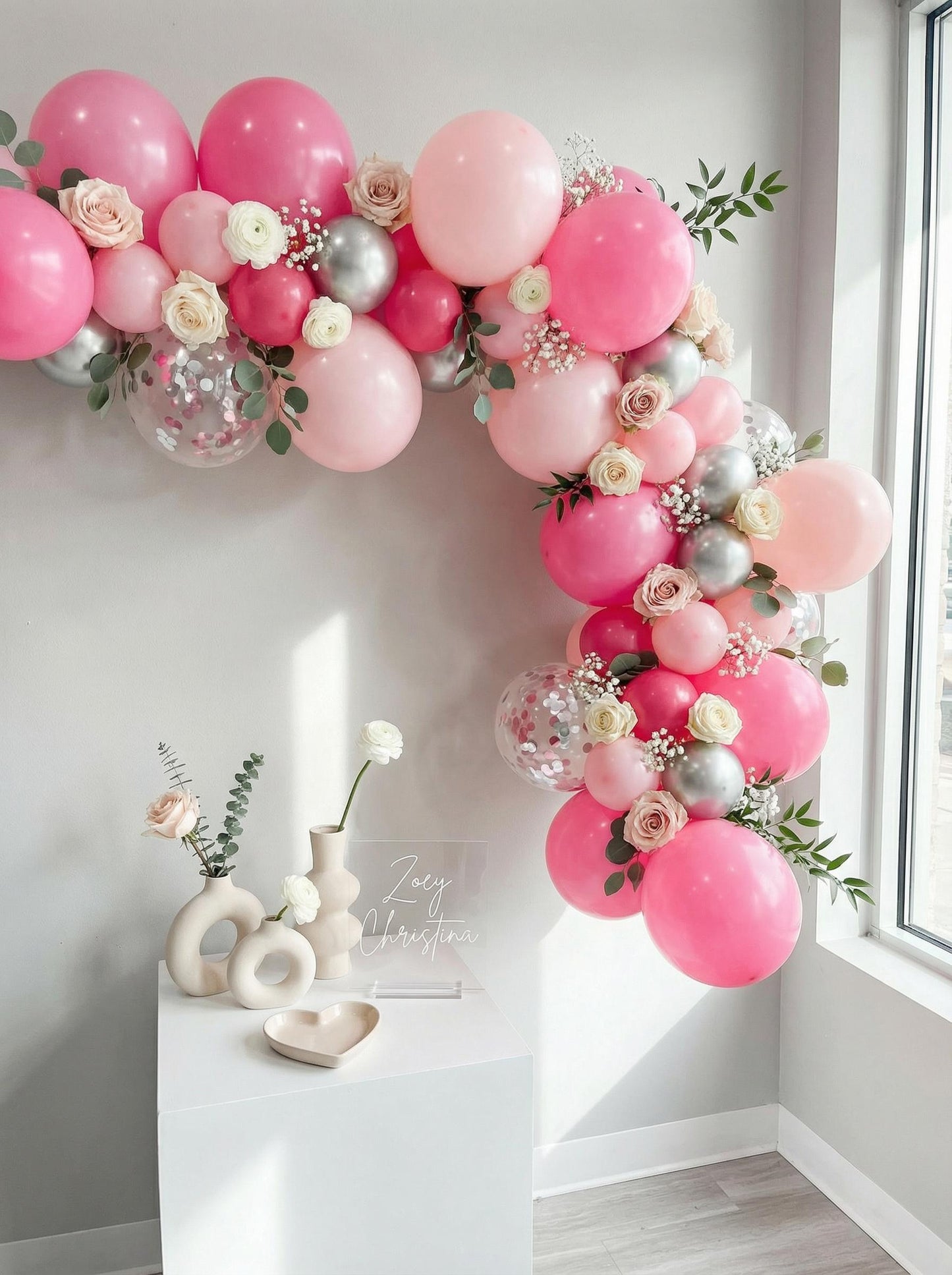 Pink Doll House Balloon Garland Kit: Dollhouse or Valentine’s Day Balloon Arch