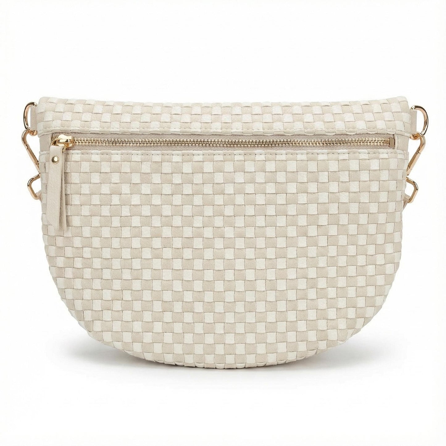 Brown Woven Crossbody Bag: Bridesmaid Gift Purse, Neutral Faux Leather Everyday style