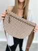 Brown Woven Crossbody Bag: Bridesmaid Gift Purse, Neutral Faux Leather Everyday style