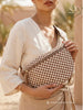 Camp Bachelorette Crossbody Bag: Olive Green Checker Crossbody Purse for Cabin Bach