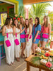 Hot Pink Wristlet Crossbody Wallet: Tropical Bachelorette Party Favor | Girls Trip Wallet