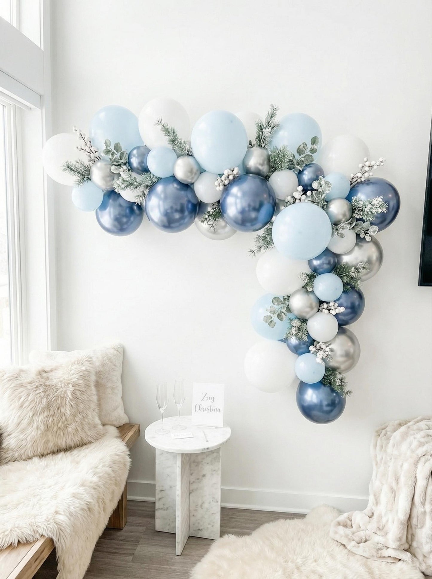 Apres Ski bachelorette decor Balloon Garland Kit: Winter Resort themed Decor