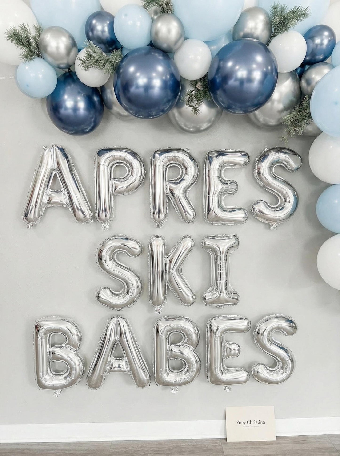 SKI Ya Later Bitches Foil Balloon Letters: Après Ski Bachelorette Party Decor