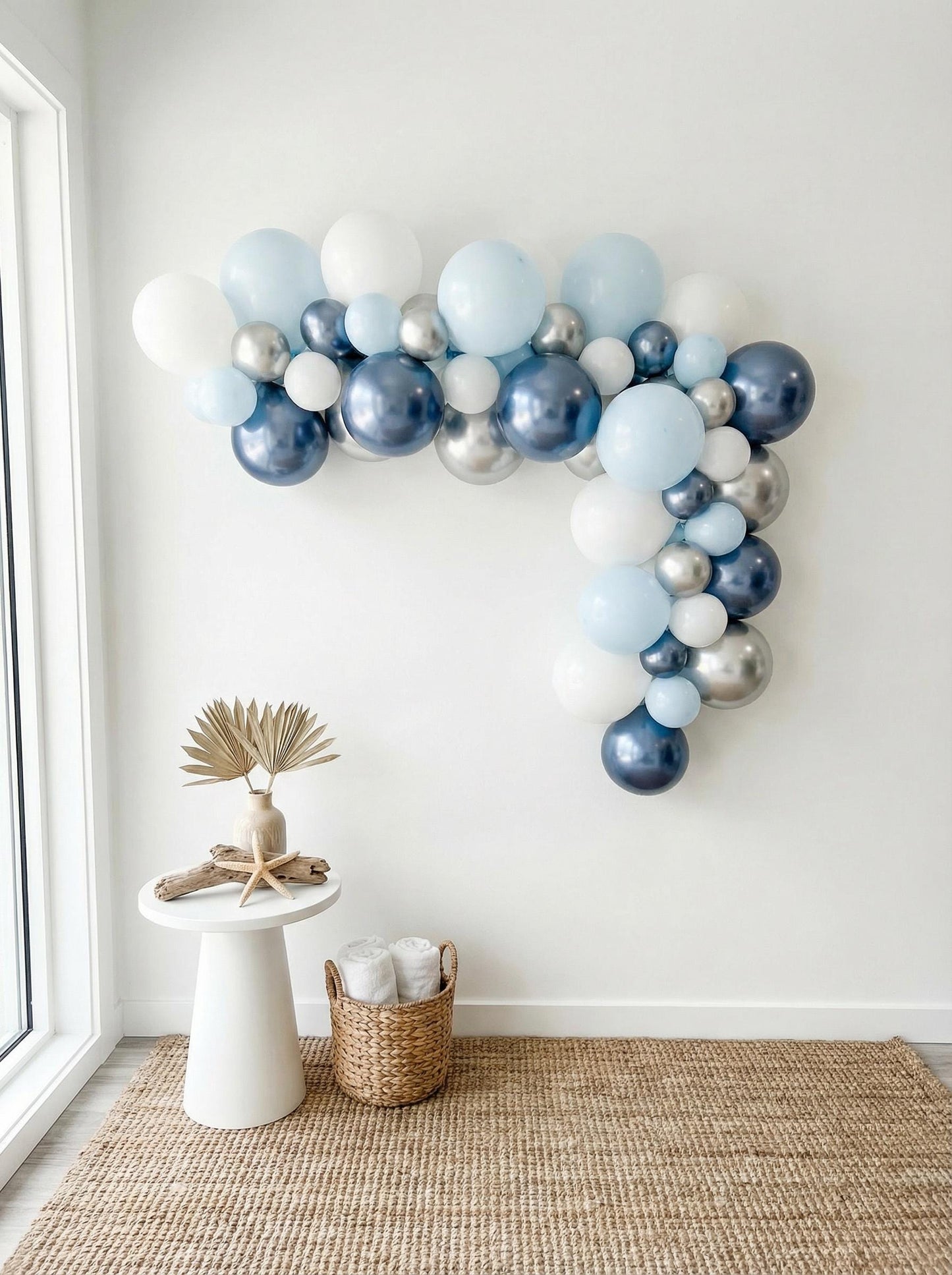 Seaside Coastal Balloon Garland Kit: Beach Party Ocean Themed Decor