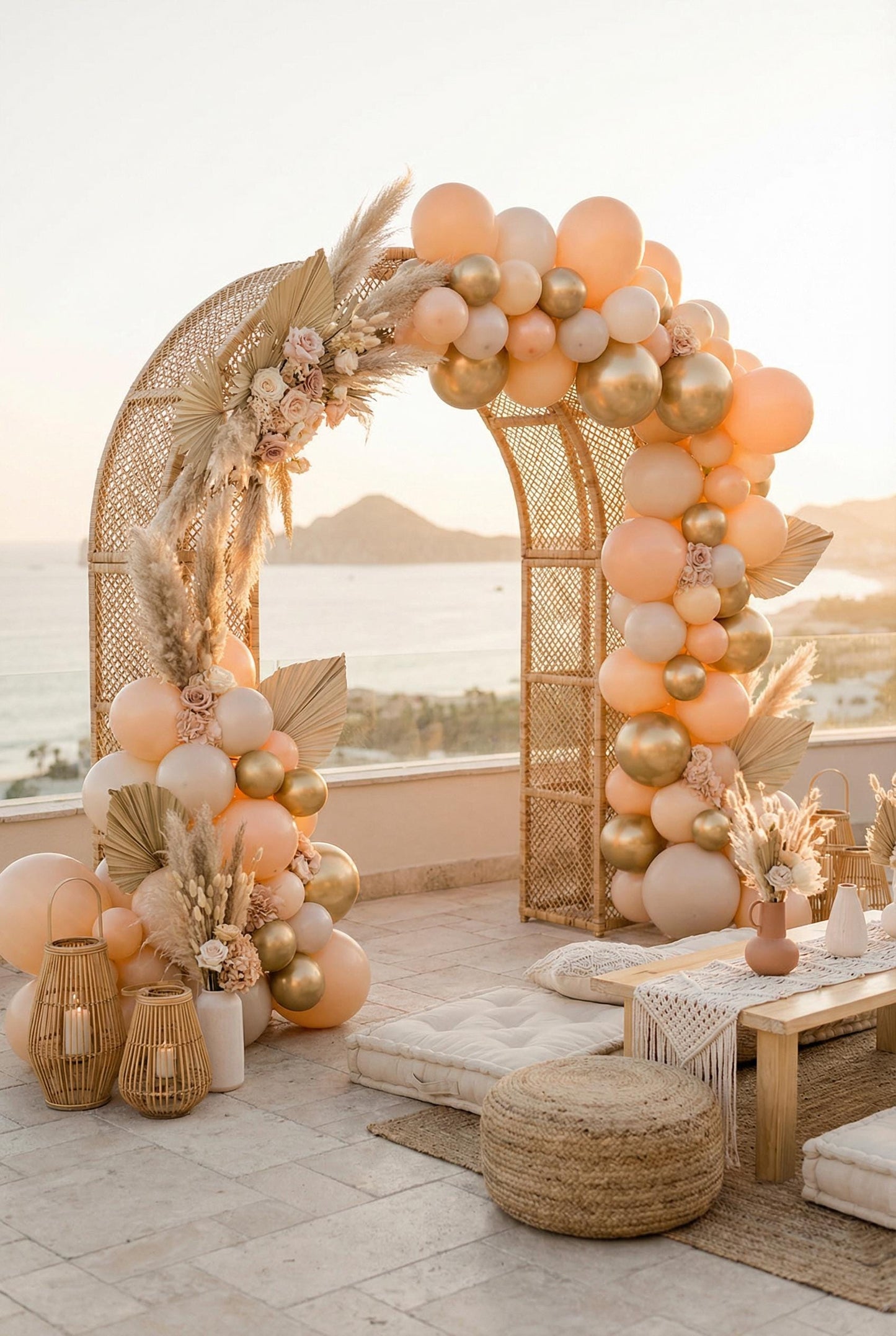 Golden Hour Balloon Garland Kit: Warm Sunset Themed Party Decor