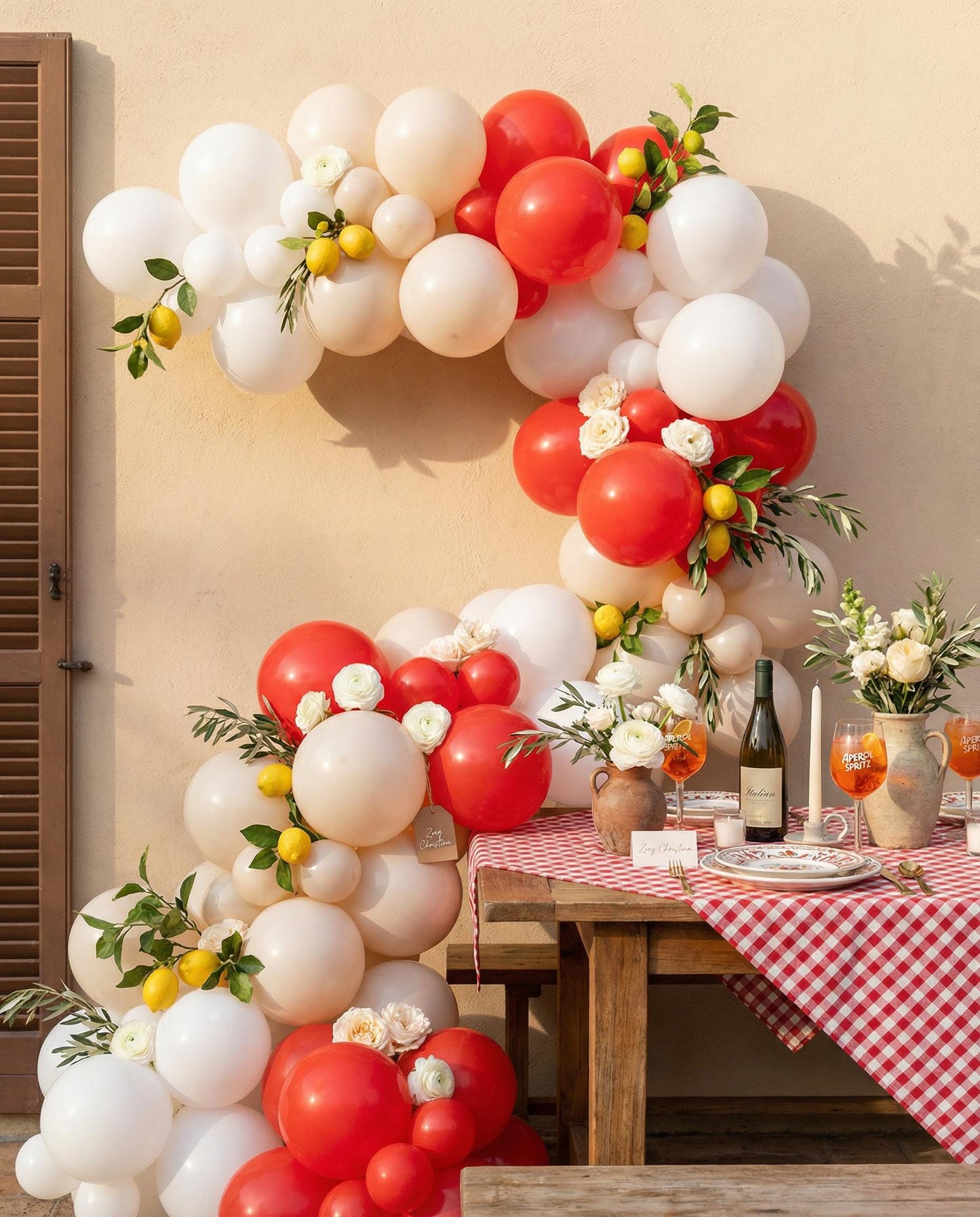 That’s Amore Tomato Balloon Garland: Italian Bridal Shower Balloon Arch