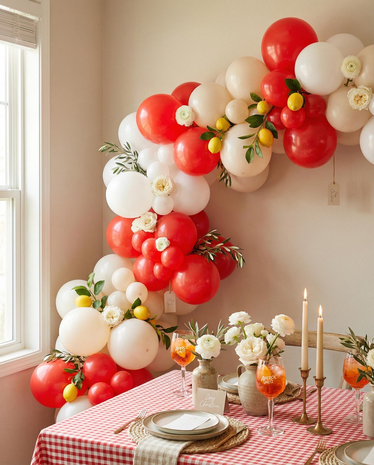 That’s Amore Tomato Balloon Garland: Italian Bridal Shower Balloon Arch