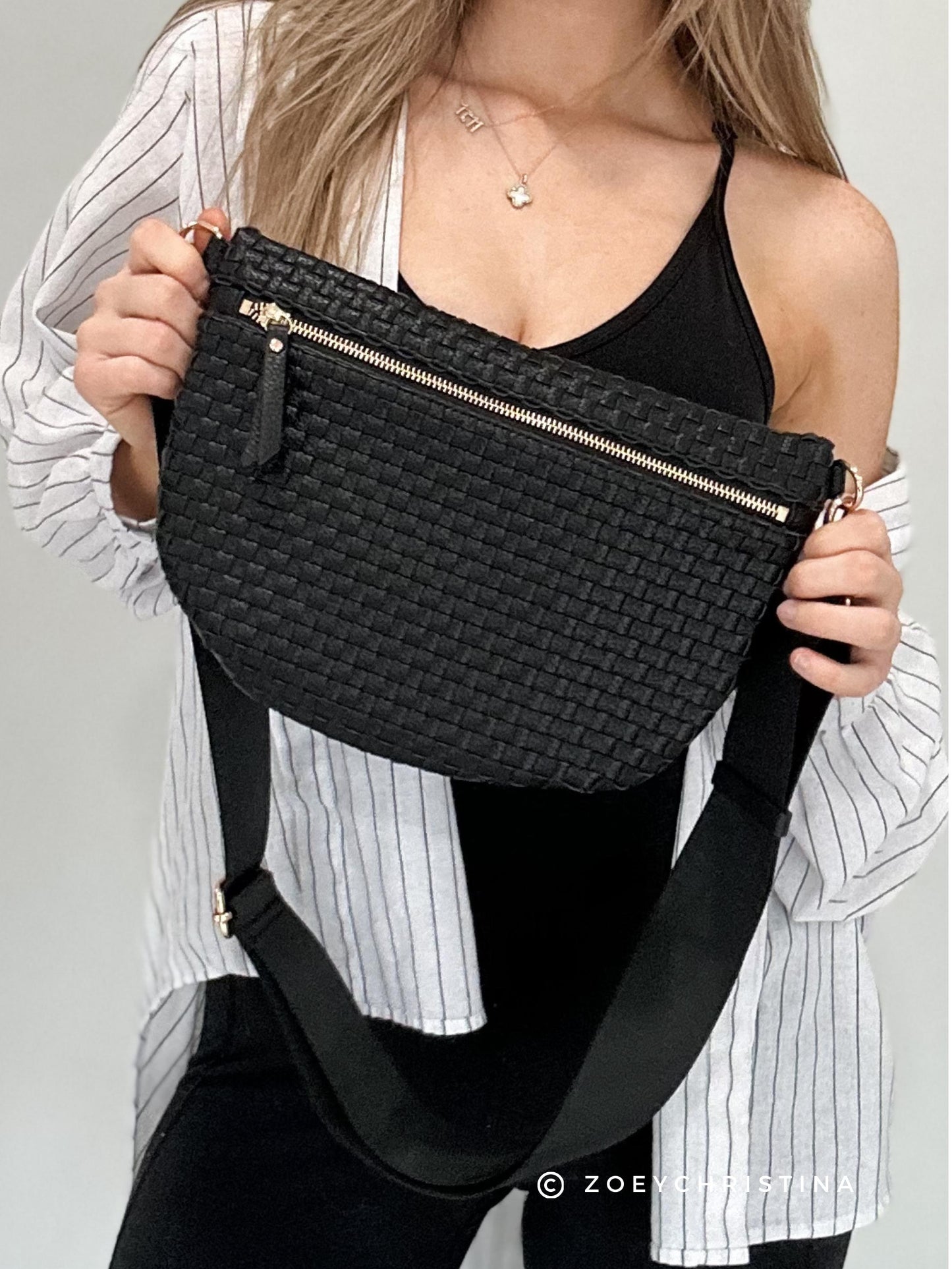 Brown Woven Crossbody Bag: Bridesmaid Gift Purse, Neutral Faux Leather Everyday style