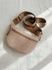 Brown Woven Crossbody Bag: Bridesmaid Gift Purse, Neutral Faux Leather Everyday style