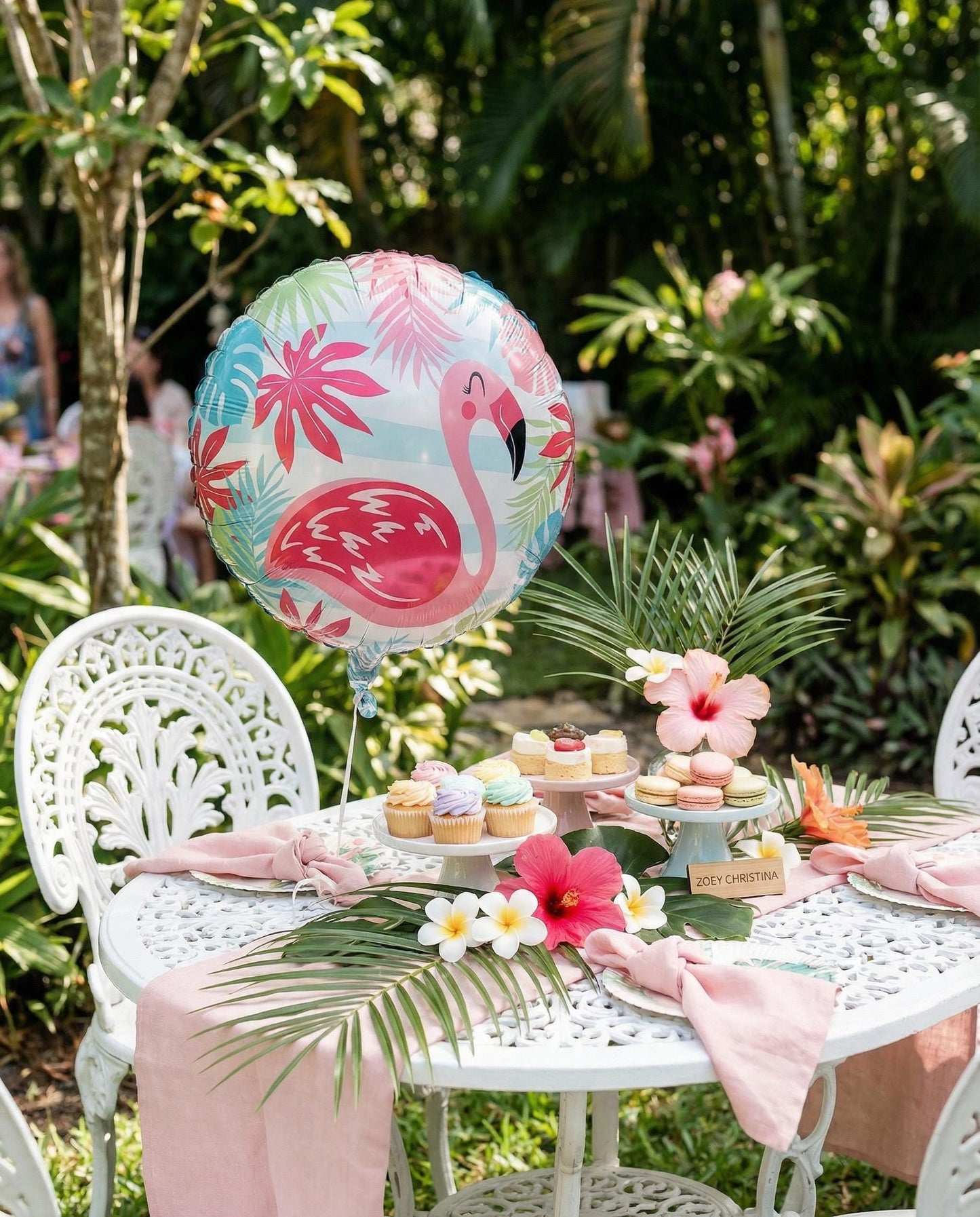 Pink Flamingo Balloon: Tropical Bachelorette Party Decor (18")