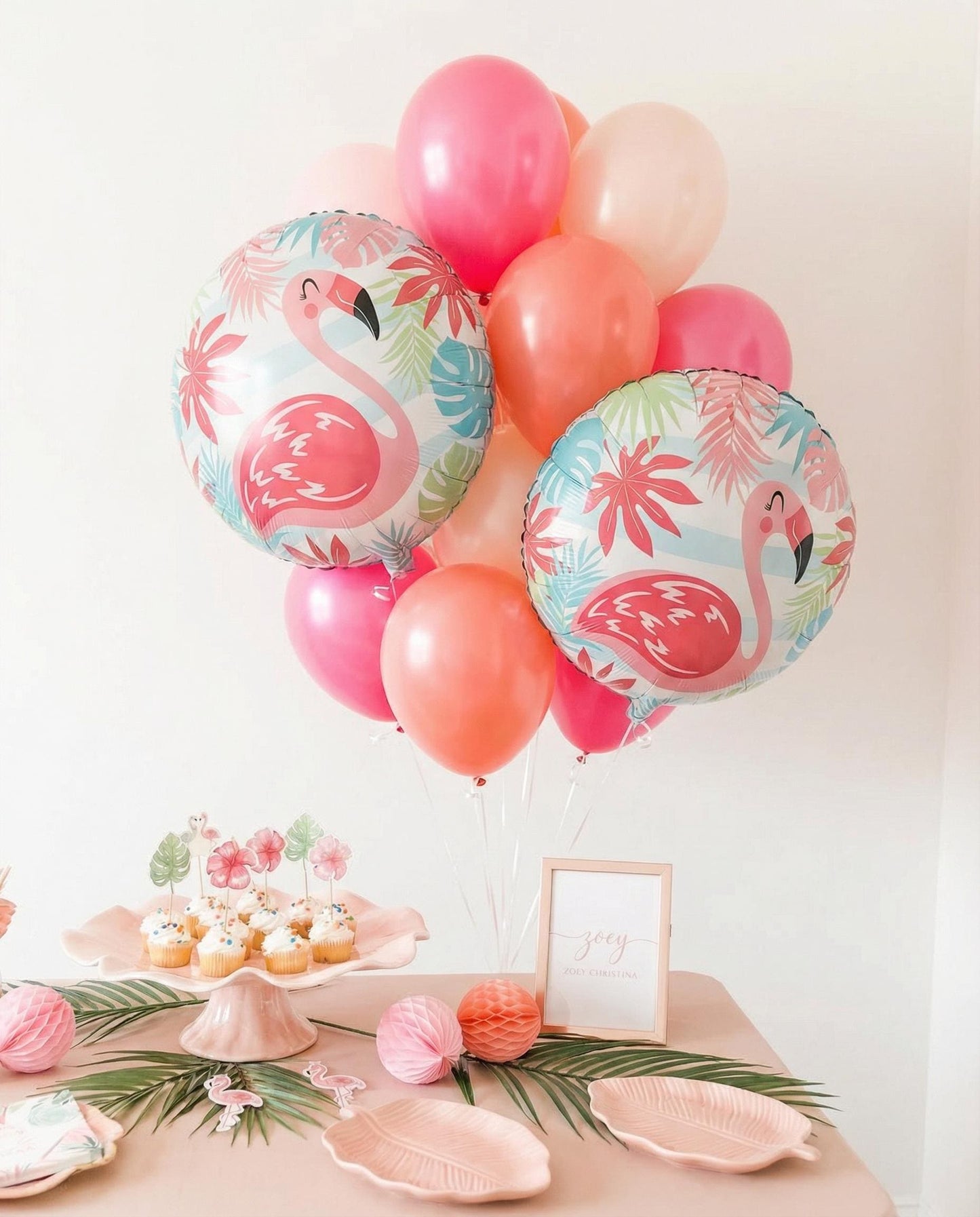 Pink Flamingo Balloon: Tropical Bachelorette Party Decor (18")