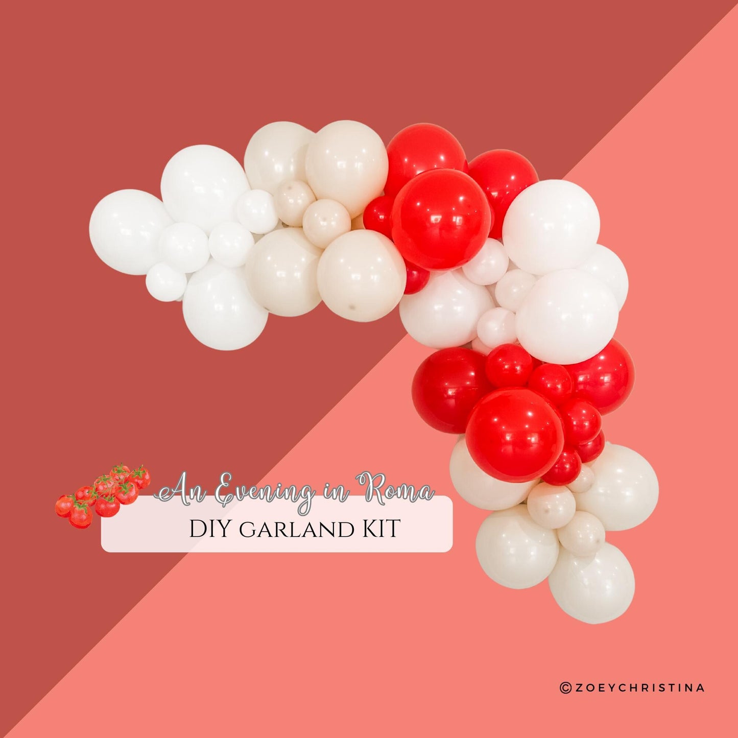 That’s Amore Tomato Balloon Garland: Italian Bridal Shower Balloon Arch